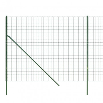 Gard plasă de sârmă, verde, 1,8x10 m, oțel galvanizat - Img 4