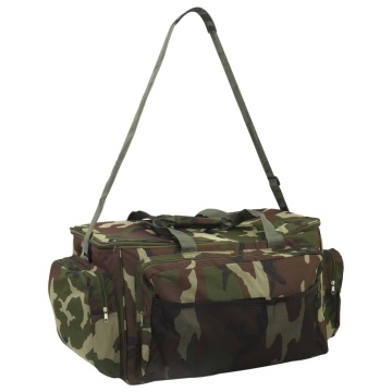 Geantă de pescuit, verde camuflaj, țesătură oxford impermeabilă - Img 2