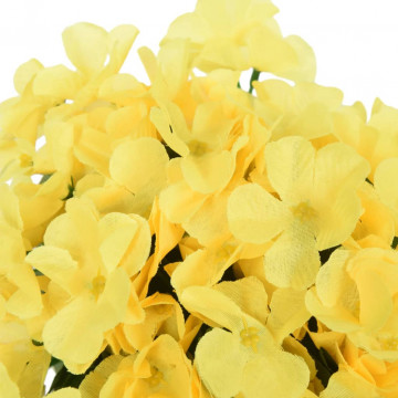 Ghirlande de flori artificiale, 3 buc., galben, 85 cm - Img 6