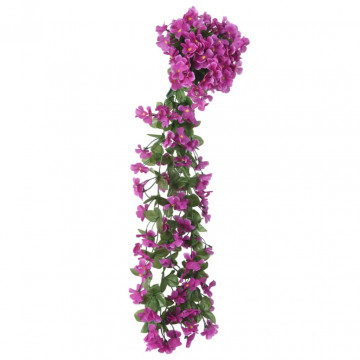 Ghirlande de flori artificiale, 3 buc., violet deschis, 85 cm - Img 2