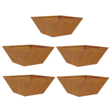 Ghivece metalice Oțel rezistent la vreme 35 x 35 x 15 cm - Img 2