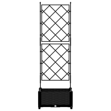 Ghiveci Grădină cu Grătar Negru 40x40x125.5 cm - Img 4