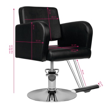 Hair System HS92 scaun de coafura negru - Img 5