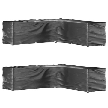 Husă mobilier de grădină formă în L, 20 ocheți, 300x300x90 cm - Img 1