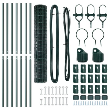 Împrejmuire Euro Set de 2 Verde Metal 10 x 1,5 m Durabil - Img 4