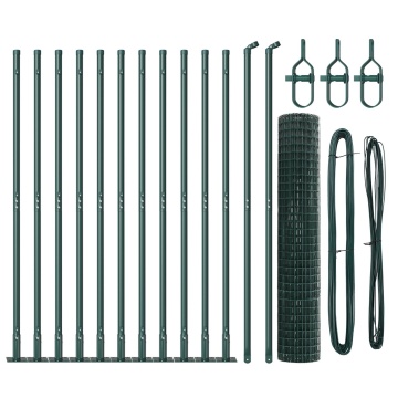 Împrejmuire Euro Set de 2 Verde Metal 25 x 1.2 m Durabil - Img 2