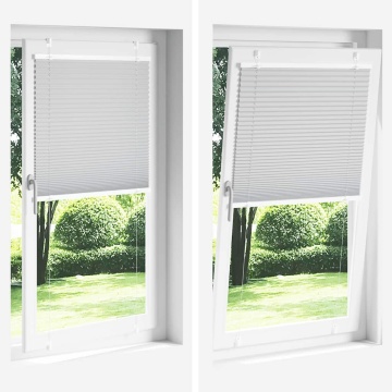 Jaluză plisată alb 60x150 cm Lățime țesătură 59,4cm poliester - Img 7