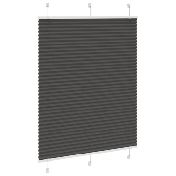 Jaluză plisată negru 105x150 cm Lățime țesătură 104,4 cm - Img 3