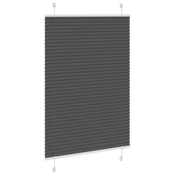 Jaluză plisată negru 85x150 cm Lățime țesătură 84,4cm poliester - Img 3