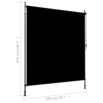 Jaluzea tip rulou de exterior, antracit, 200 x 270 cm - Img 6