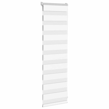 Jaluzea tip zebra alb lățime țesătură 40,9 cm poliester - Img 3