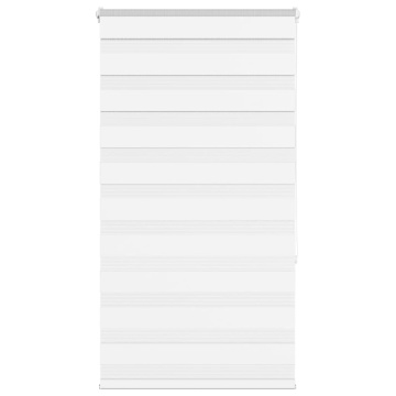 Jaluzea tip zebra alb lățime țesătură 80,9 cm poliester - Img 1
