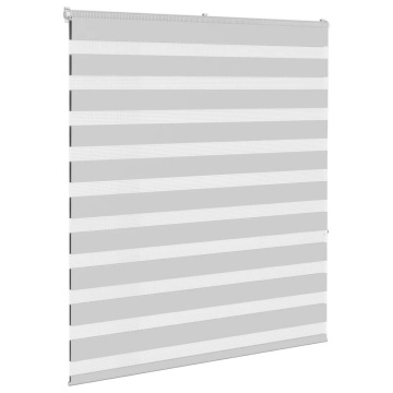 Jaluzea tip zebra gri deschis lățime țesătură 120,9cm poliester - Img 3