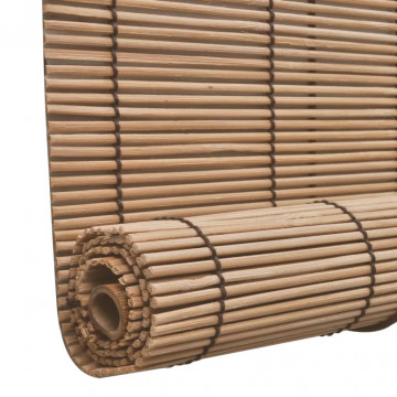 Jaluzele din bambus tip rulou, 2 buc., maro, 100 x 160 cm - Img 6