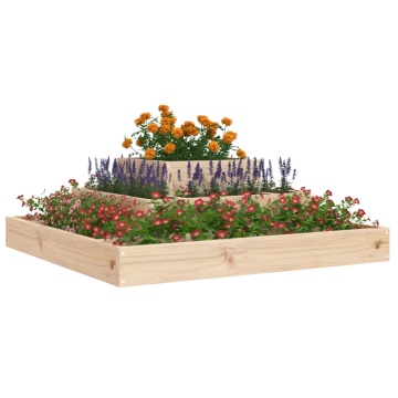 Jardinieră, 80x80x27 cm, lemn masiv de pin - Img 3