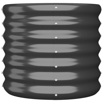 Jardinieră antracit 40x40x36 cm oțel vopsit electrostatic - Img 3