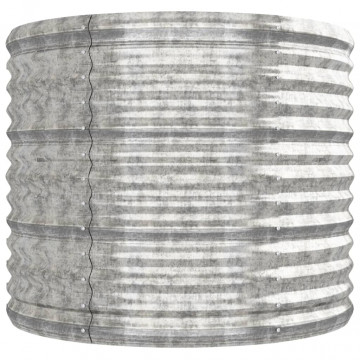 Jardinieră argintiu 296x80x68 cm oțel vopsit electrostatic - Img 4