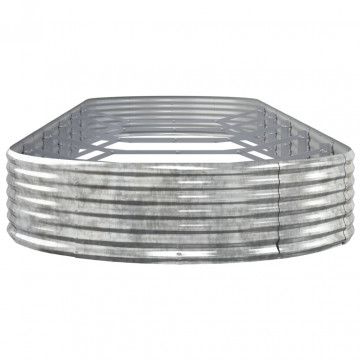 Jardinieră argintiu 523x140x36 cm oțel vopsit electrostatic - Img 4