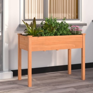 Jardinieră cu căptușeală, maro, 118x59x76 cm, lemn masiv brad - Img 1