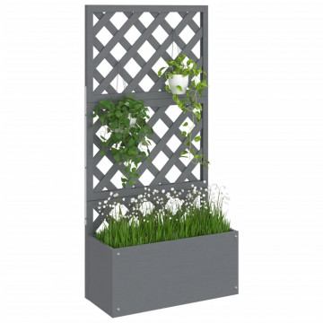 Jardinieră cu spalier, gri, 65x33x135 cm, WPC - Img 3
