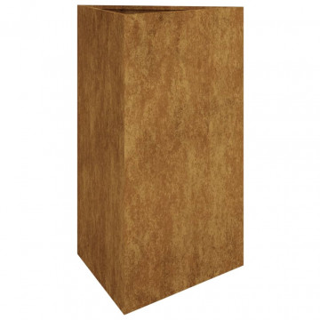 Jardinieră de grădină, 50x43x75 cm, oțel corten - Img 2