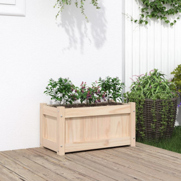 Jardinieră de grădină, 60x31x31 cm, lemn masiv de pin - Img 1