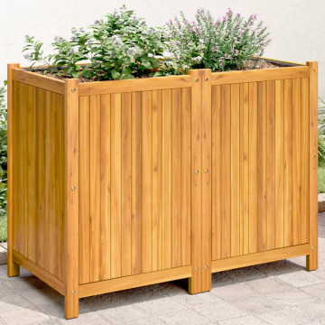 Jardinieră de grădină cu căptușeală, 100x50x75 cm, lemn acacia - Img 1