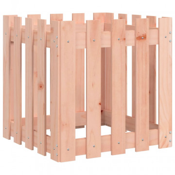Jardinieră grădină design gard, 50x50x50 cm, lemn masiv douglas - Img 4