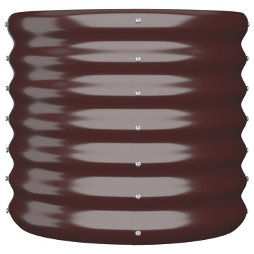 Jardinieră grădină maro 40x40x36 cm oțel vopsit electrostatic - Img 3