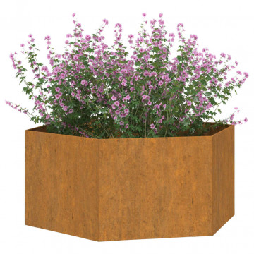Jardinieră, ruginiu, 90x90x45 cm, oțel corten - Img 2