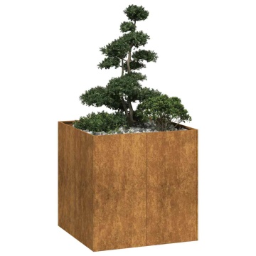 Jardinieră Rusty 80x80x80 cm Oțel pentru intemperii - Img 1