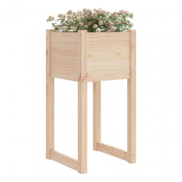 Jardiniere, 2 buc, 40x40x81 cm, lemn masiv de pin - Img 3