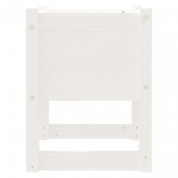 Jardiniere, 2 buc., alb, 40x40x52,5 cm, lemn masiv de pin - Img 5