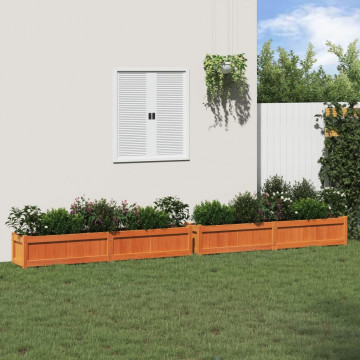 Jardiniere de grădină, 2 buc., maro ceruit, lemn masiv de pin - Img 3
