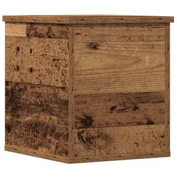 Ladă depozitare cu capac, lemn vechi 30x35x35 cm lemn prelucrat - Img 2