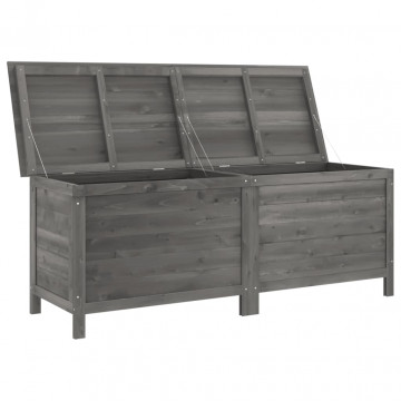 Ladă depozitare grădină antracit 150x50x56,5 cm lemn masiv brad - Img 3