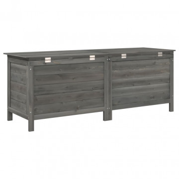 Ladă depozitare grădină antracit 150x50x56,5 cm lemn masiv brad - Img 5