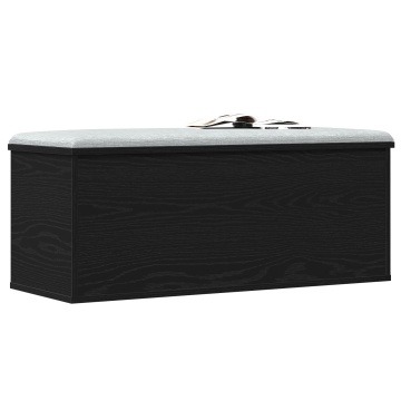 Ladă depozitare, stejar negru, 90x35x35 cm, lemn prelucrat - Img 3