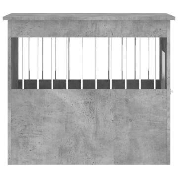 Ladă pentru câini, gri beton, 55x75x65 cm, lemn compozit - Img 7