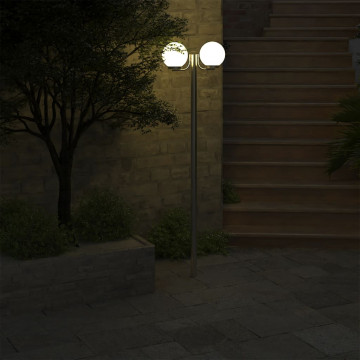 Lampă de grădină cu stâlp, 2 lămpi, 220 cm - Img 5