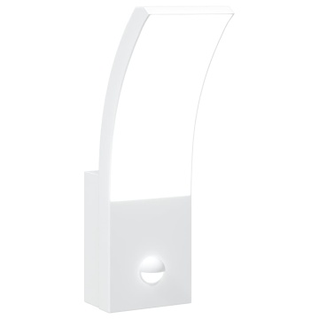 Lampă exterioară de perete cu LED/senzor, alb, aluminiu turnat - Img 2