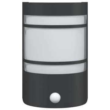 Lampă exterioară de perete cu senzor, negru, oțel inoxidabil - Img 4