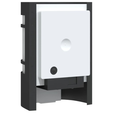 Lampă exterioară de perete cu senzor, negru, oțel inoxidabil - Img 5