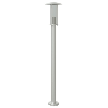 Lampă exterioară de podea, argintiu, 100 cm, oțel inoxidabil - Img 2