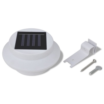 Lampă solară pentru exterior 6 pcs Lumină pentru gard Albă - Img 4