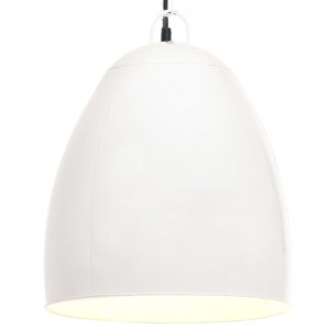 Lampă suspendată industrială, 25 W, alb, 42 cm, E27, rotund - Img 1