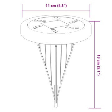 Lămpi solare cu țăruși de sol pentru exterior, 12 buc. alb cald - Img 6