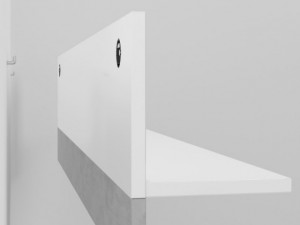 Lumens 11 Raft De Perete Beton/White High Gloss - Img 3