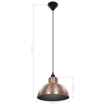 Lustre semisferice de culoare arămie, 2 buc. - Img 7
