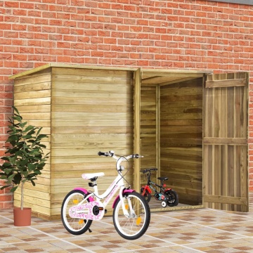 Magazie de grădină de bicicletă, 232x110x170 cm, pin tratat - Img 1